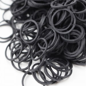 Punct diametru en-gros 0,8 inch negru de unică folosință bandă de cauciuc elastică înaltă bandă de cauciuc
